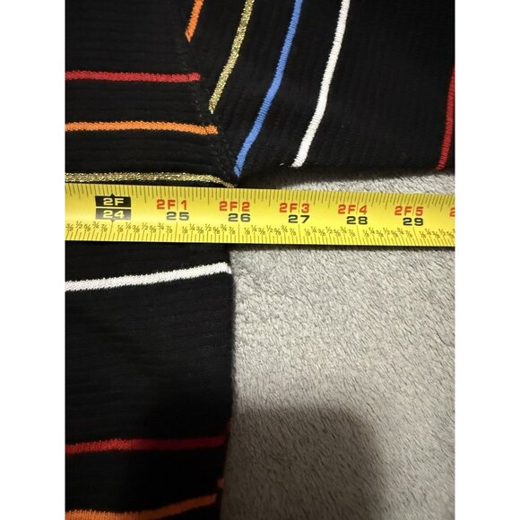 Koman Jeans Shirt Mens 3XL Multicolor Striped Polo Buttons Short Sleeve Coogi - Picture 6 of 7